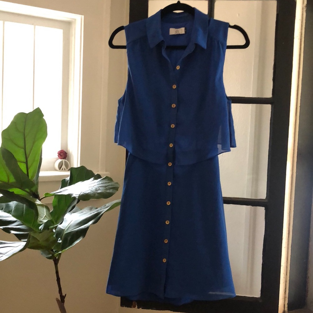 Royal blue Dolce Vita dress with cut out back